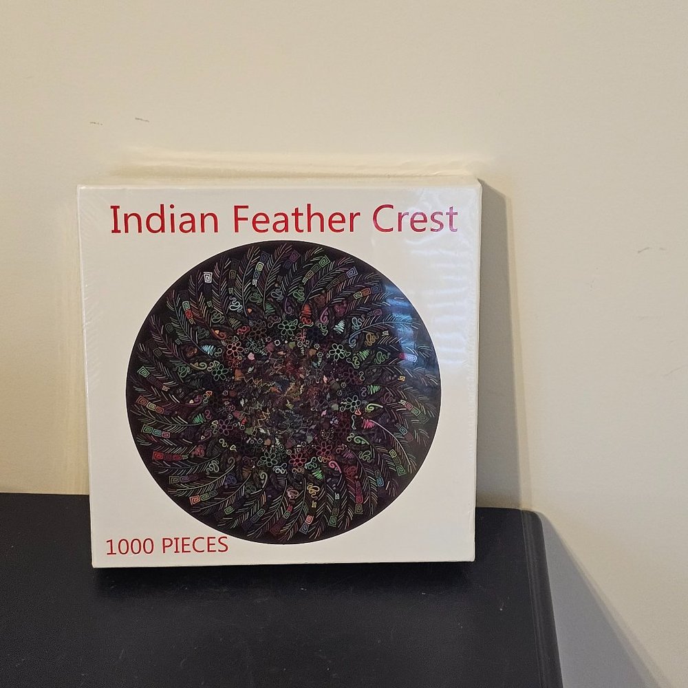 NEW SEALED Bgraamiens 1000 Piece Puzzle Indian Feather Crest